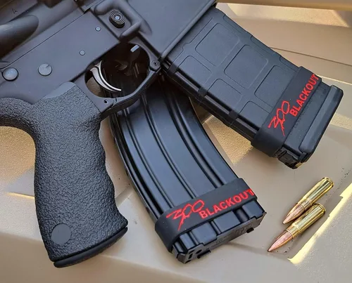 Vista 5 de Sparta 300 Blackout Magazine Bands (5-Pack) - Silicone Mag Bands for Magazine Marking - High Visibility 300 BLK Identification Marker - Firearm