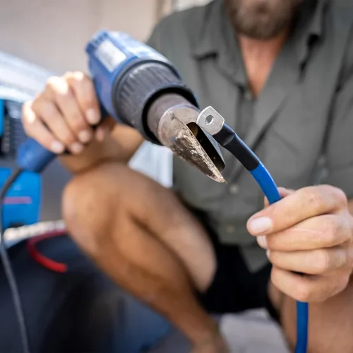 Vista 4 de Tubo termorretráctil impermeable de doble pared adhesivo 3:1 para manguito de cable, [para protección de aislamiento eléctrico] - 3/16 pulgadas