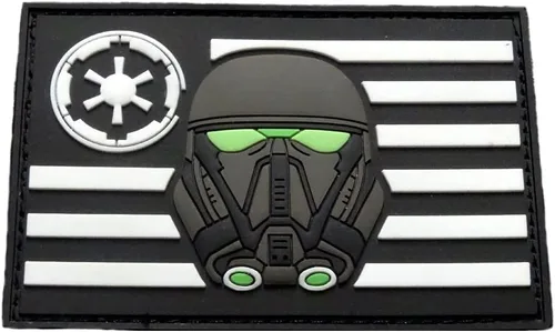 Trooper USA Flag Rogue Patch Glow Dark -3D-PVC Rubber -Hook Fastener Backing