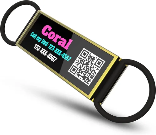 Vista 20 de Etiquetas para perros con código QR, personalizadas para mascotas - Etiquetas de identificación con nombre personalizadas - Escaneo en línea gratis