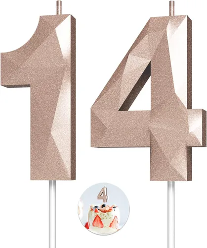 Vista 62 de Velas de cumpleaños con números (0 velas negras), forma de diamante 3D, decoración de pastel de feliz cumpleaños para niños y hombres, cumpleaños