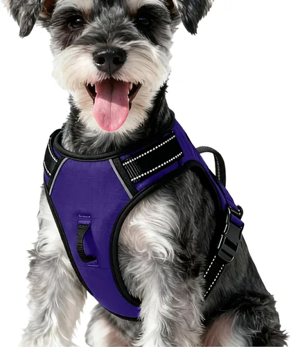 Vista 11 de Arnés para perro sin tirones, chaleco reflectante ajustable y acolchado para mascotas con asa de fácil control, fácil de llevar con nudo elegante