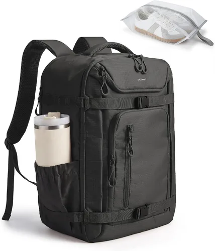 BAGSMART Travel Backpack for Women & Men, 17-Inch Laptop Carry on Backpack Negro