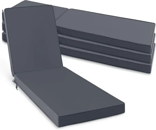 Vista 14 de Summsun Cojines para tumbonas para exteriores, impermeables, resistentes a la decoloración, almohadillas para tumbonas de patio con funda extraíble