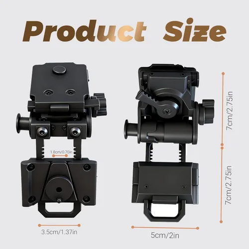 Vista 4 de Helmet Mount Night Vision Goggles Nylon NVG Tactical Helmet Mount Adjustable Full Nylon Tactical Helmet Mount for L4G24 Nvg Mount
