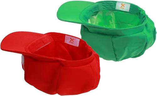 Vista 5 de Super Mario - Sombrero de Super Mario Bros unisex rojo y verde para cosplay XCOSER