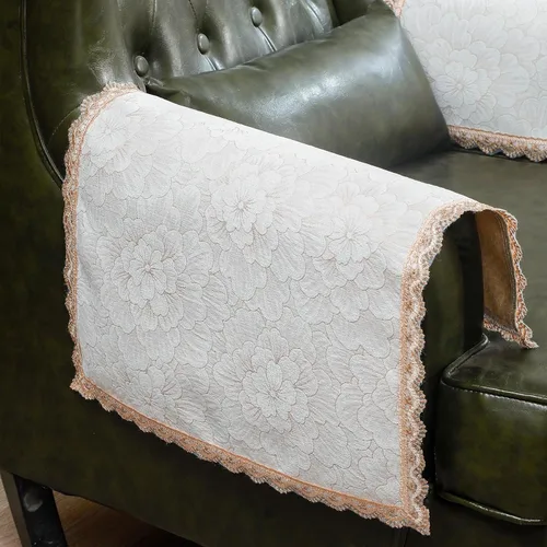 Vista 9 de MINJIATEX Fundas para brazos de sofá, fundas para brazos de sofá de encaje antideslizante, juego de 2 fundas lavables para reposabrazos de sofá