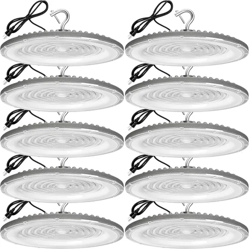 Vista 8 de XYCN 15 Pack 150W UFO Led High Bay Light,120VAC,21050LM 5000K Daylight Area Lighting,IP66 Waterproof 650W MH/HPS with Plug Commercial Bay Lighting