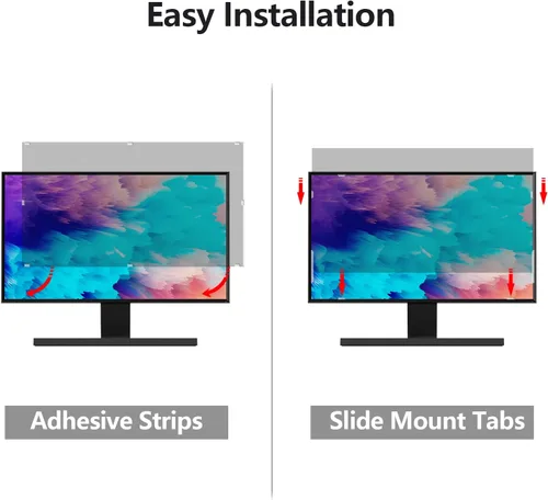 Vista 5 de Protector de pantalla de privacidad para computadora de 20 pulgadas con HP Dell Acer Asus Samsung LG y más, filtro de protección de seguridad