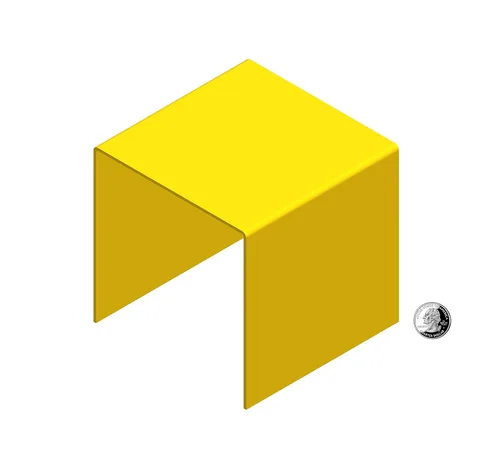 Vista 39 de FixtureDisplays® One Riser Combo - Cubo de 2 pulgadas de 3 caras con pedestal de plexiglás negro Lucite acrílico, accesorios para exhibición