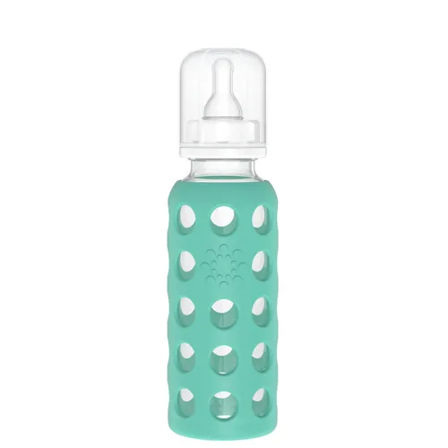 Vista 16 de Lifefactory Biberón de vidrio con pezón de etapa 1 y melón protector de silicona, 4 onzas