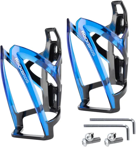 Vista 15 de ROCKBROS Soporte para botella de agua para bicicleta, jaulas ultraligeras para botellas de bicicleta con herramienta de tornillos, soporte universal