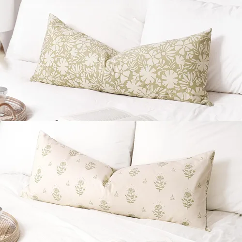 Vista 14 de SageSelvas Fundas de almohada decorativas florales de 18 x 18 pulgadas, juego de 2, fundas de almohada de estilo rústico costero azul para sofá