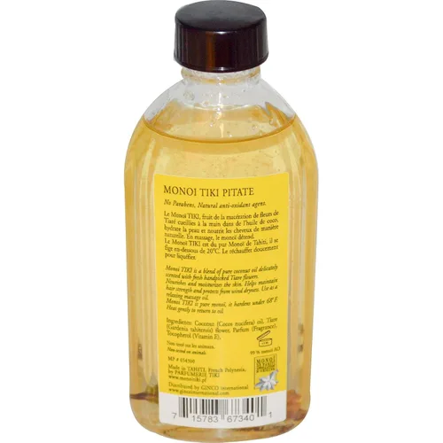 Vista 2 de Aceite de Coco Jazmín (Pitate) Monoi Tiare Cosmetics 4 oz Aceite