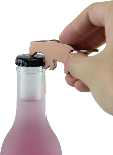 Vista 6 de Swatom Oso aleación de aluminio cerveza abrebotellas llavero llavero cadena anillo accesorios