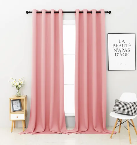 Vista 39 de Pickluc Paneles de cortina opacas con ojales, cortinas con bloqueo de luz para habitación, aislamiento térmico, reducción de ruido, protección