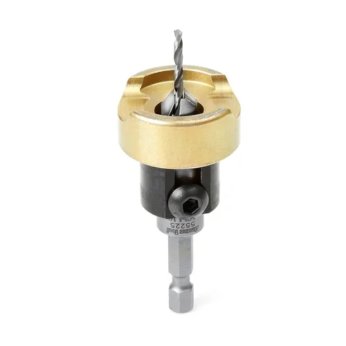 Vista 11 de Amana Tool Avellanador de 82 Grados con Broca con Tope de Profundidad y Rodamiento de Bolas Sin Empuje, 55242, 1/2 D x 3/16 Diámetro de Broca x