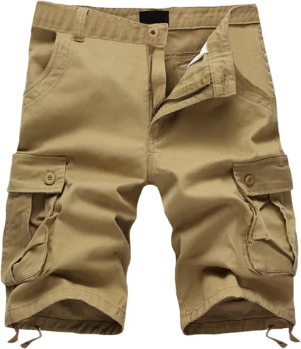 Vista 8 de Alalaso Mens Cargo Shorts Relaxed-Fit Ripstop Lightweight Pants Hiking Outdoor Work Short Trousers with Multi-Pocket