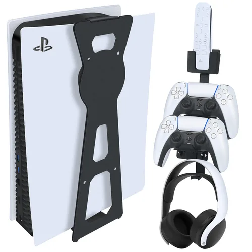 PS5 Holder Wall Mount Stand - Playstation 5 Game Controller Holder Wall Shelf Play Station 5 Console Digital and Disc Edition - PS5 Wall Mount Kit
