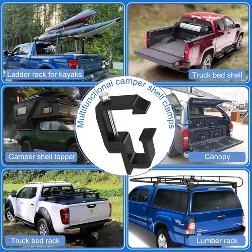 Vista 5 de moveland Abrazaderas de carcasa de caravana de servicio pesado - Abrazaderas de escalera para techo de camión para Dodge Dakota Ram 1500 2500 3500