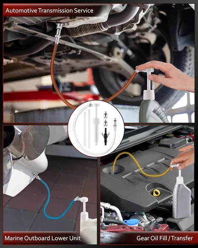 Vista 6 de Bomba de fluido para botellas de cuarto de galón estándar, bomba de 8 cc por carrera, aceite de engranaje de transferencia, líquido diferencial