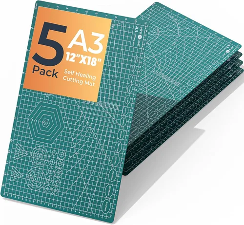 Vista 8 de HTVRONT Alfombrillas de corte con agarre de tela, paquete de 2 alfombrillas de corte de 12 x 12 pulgadas compatibles con Cricut Maker 3/Maker