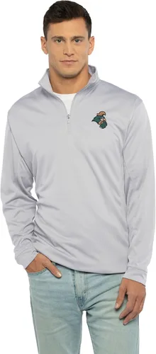Vista 115 de Vantage Apparel NCAA Collegiate Micro Mesh Performance Gris Sudadera con cremallera de 1/4 para hombre