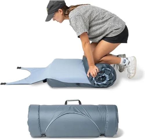 Vista 8 de HEST Foamy Camping Mattress Pad - Memory Foam Portable Roll Up Sleeping Cot Mattress for All Adventures - Dual Layer Comfort & Support - No Pump