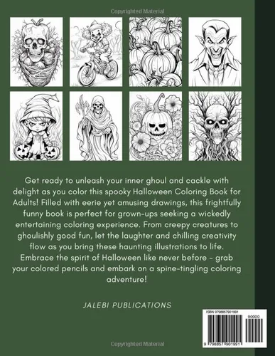 Vista 2 de Halloween Coloring Book for Adults Spooky Designs for Stress Relief, Relaxation and Mindfulness