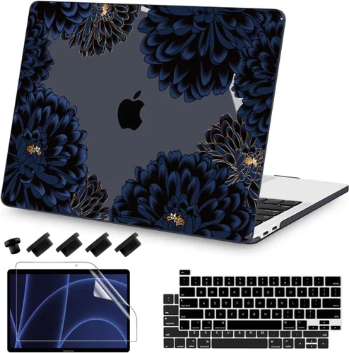 Vista 14 de Teryeefi para MacBook Pro Funda de 13 pulgadas 2022 2021 2020-2016 A2338 M2/M1 A2251 A2289 A2159 A1989 A1706, Funda rígida transparente para laptop