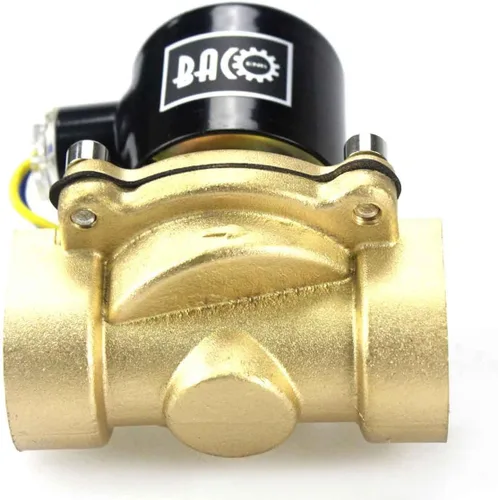 Vista 3 de Válvula solenoide eléctrica de latón Bacoeng de 1 pulgada y 110 V CA (NPT, normalmente cerrada)
