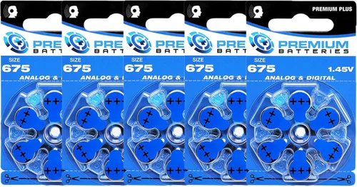 Vista 23 de Premium Batteries Tamaño 10 Batería de audífono de 1.45V Lengüeta amarilla (6 Baterías)