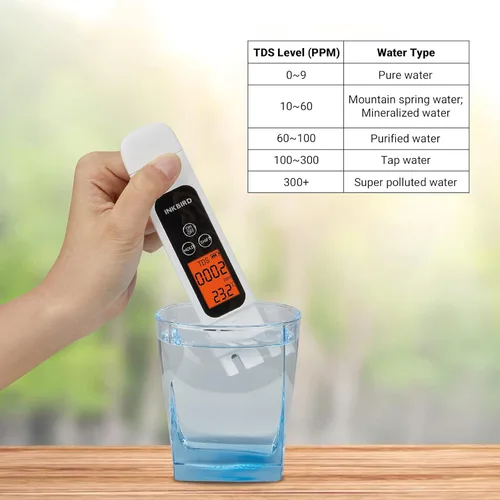 Vista 8 de Medidor TDS, medidor digital de agua, INKBIRD profesional electrónico 3 en 1, medidor de temperatura y EC, 0-4995ppm, medidor ppm ideal para agua