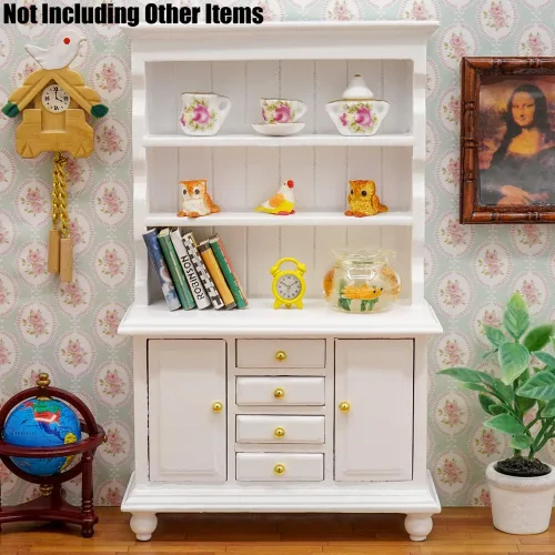 Vista 6 de Odoria 112 - Muebles en miniatura para casa de muñecas, color blanco