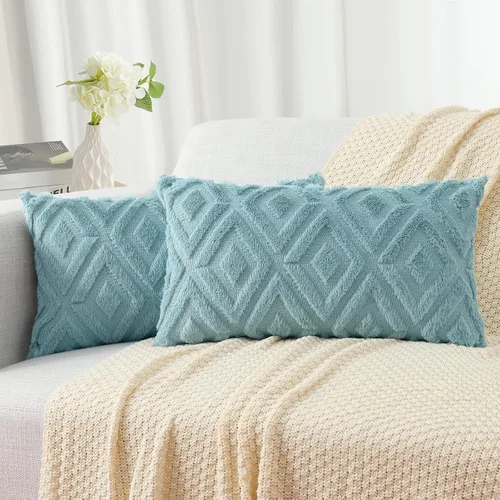 Vista 38 de Pallene Juego de 2 fundas de almohada de color beige de verano de 16 x 16 pulgadas, fundas decorativas de piel sintética suave para sofá, cama, sala