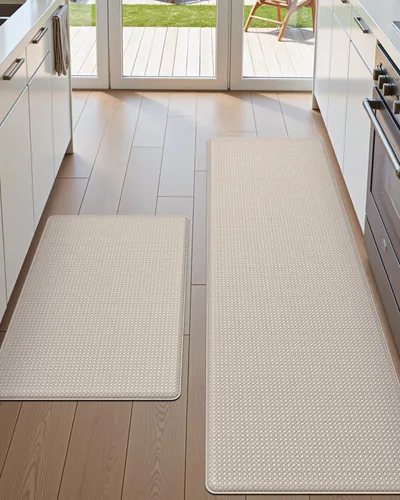 Vista 32 de DEXI Alfombrillas de Cocina Acolchadas Anti Fatiga, 17x59, Alfombra de Pasillo para Estar de Pie Impermeable, Espuma Viscoelástica Cómoda Acolchada