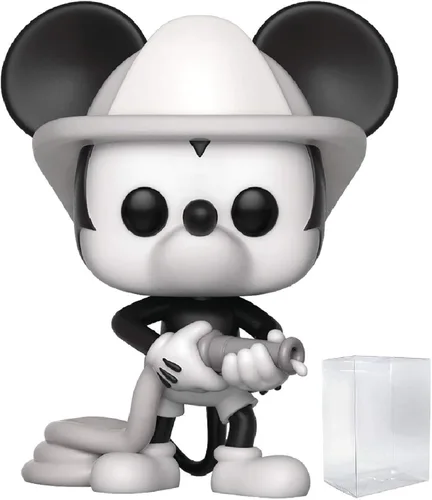Disney: Mickey 90 aniversario - Firefighter Mickey Funko Pop! Figura de vinilo (incluye funda protectora compatible con Pop Box)