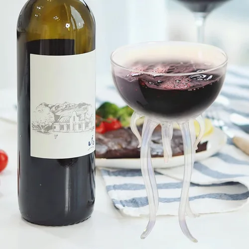 Vista 5 de Copa de cóctel creativa Forma única Medusa Copa de vino Uso Pub Copas de vino transparentes Fiestas Bodas Bares para el hogar
