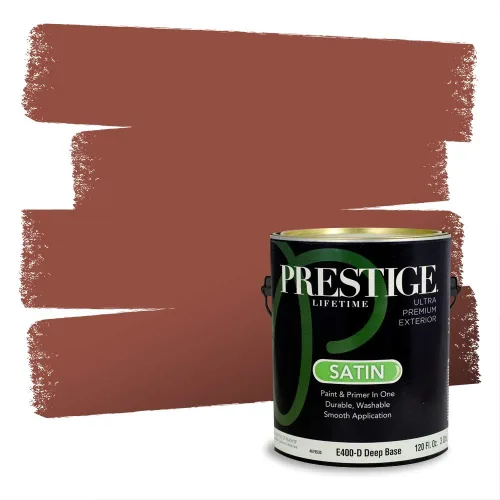 Vista 694 de Prestige Paints Pintura exterior e imprimación en uno, 1 galón, plano, coincidencia comparable de Valspar* Amber Rose*