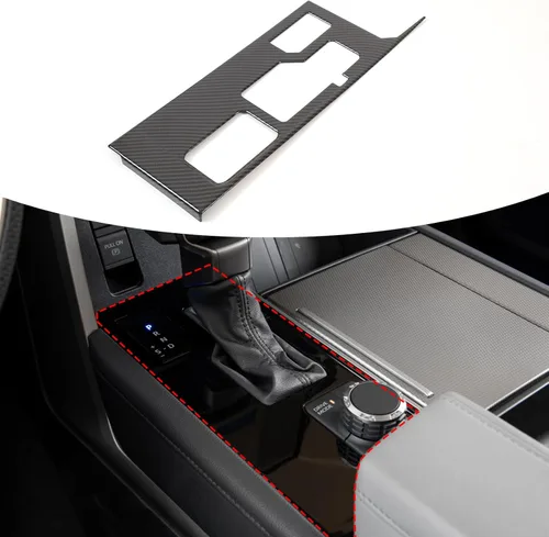 Vista 9 de LLKUANG Marco de protección para panel de palanca de cambios de consola central compatible con Toyot@Tundra Sequoia 2022 2023, accesorios de Azul