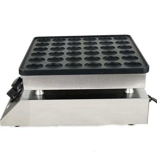Vista 8 de Mini panqueques para mini panqueques holandeses de doble placa de 110 V, panqueque eléctrico comercial para restaurante y uso doméstico