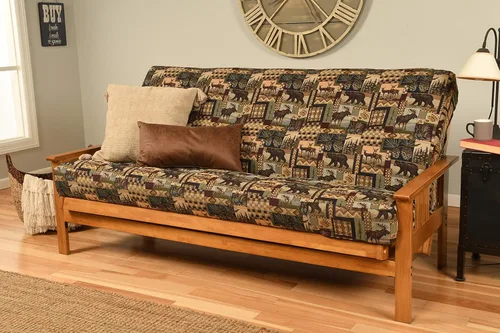 Vista 68 de MFD Futón Montana, Verde, Madera, Colchón canadiense