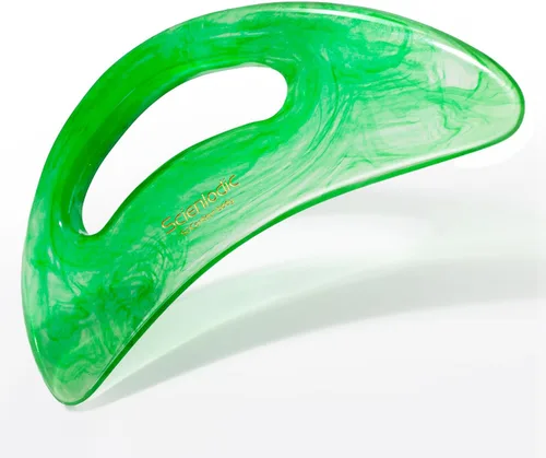 Vista 31 de Scienlodic Gua Sha - Herramienta de masaje con mango (resina), herramienta de raspado Guasha más grande para masaje de espalda, cuello, cara