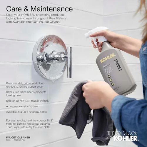 Vista 4 de Kohler T27042-4-BL Occasion™ Moldura de válvula de transferencia con mango de palanca, negro mate