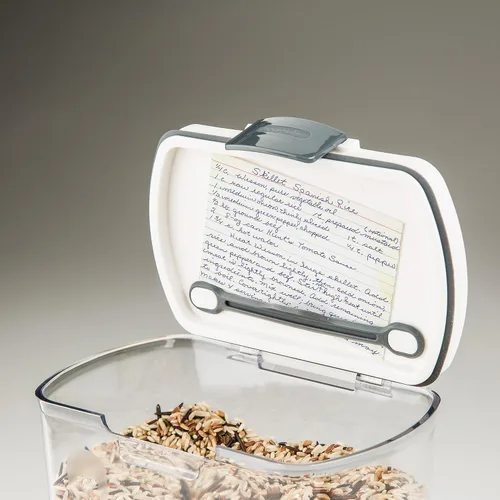 Vista 2 de PrepWorks PKS-120 - Contenedor de plástico ProKeeper de almacenamiento de grano de 2.5 cuartos de galón con tapa con bisagras, 1 pieza, transparente