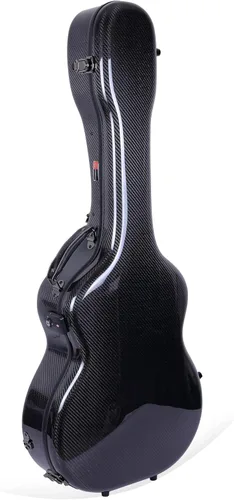 Vista 7 de Crossrock Air Carbon® Dreadnought - Funda para guitarra acústica Carcasa 100% de fibra de carbono, bloqueo TSA, correas de mochila, funda Azul