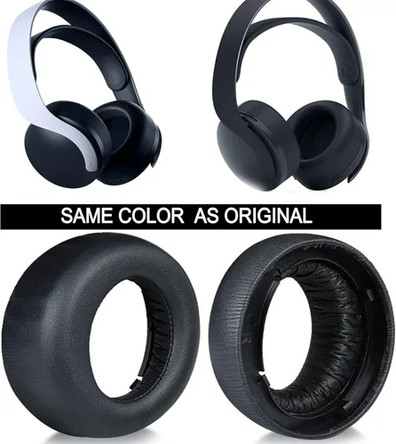 Vista 6 de Almohadillas para los oídos PS5 de repuesto para Sony Playstation 5 Pulse 3D PS5, auriculares inalámbricos, auriculares, piezas de reparación