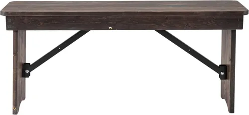 Vista 44 de Merrick Lane Tinsley - Banco plegable de pino macizo rústico antiguo de 40 x 12 pulgadas