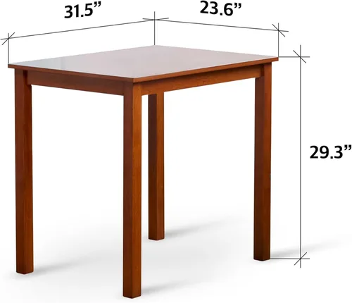 Vista 2 de Livinia Seattle - Juego de mesa de comedor de madera de 3 piezas para 2, moderno juego de comedor de cocina de granja con sillas traseras de Antiguo