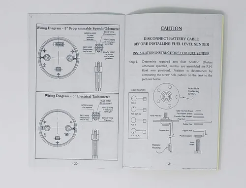 Vista 6 de 1946 Willys 2 Gauge Dash Panel Inserto 3 3/8" Quad Style Mecánico Blanco